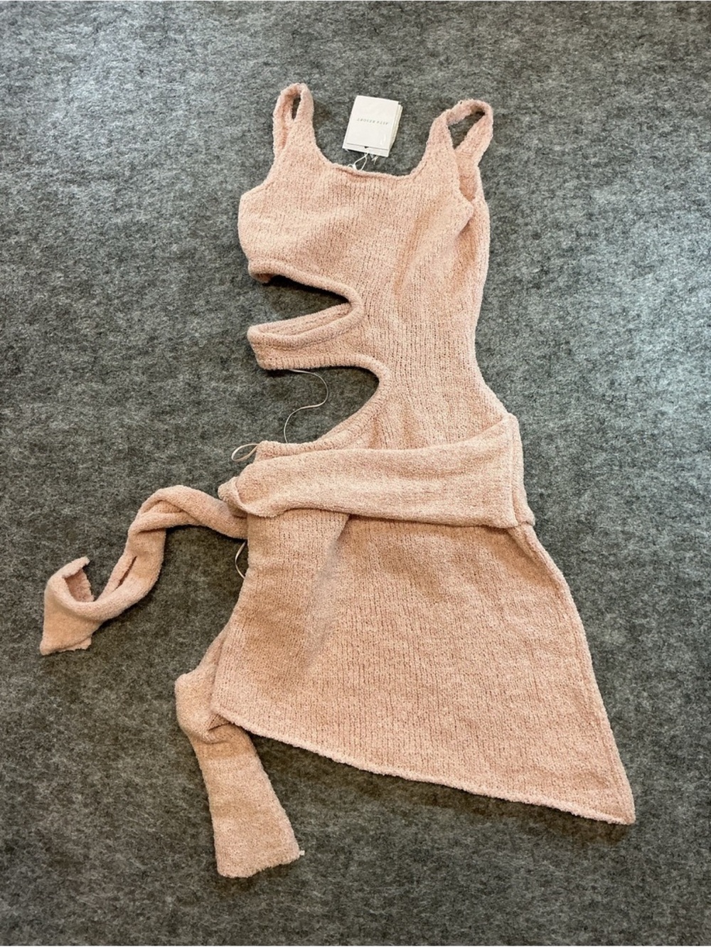 NWT Asta Resort Allegra Blush Pink Cutout Mini Dress NWT
